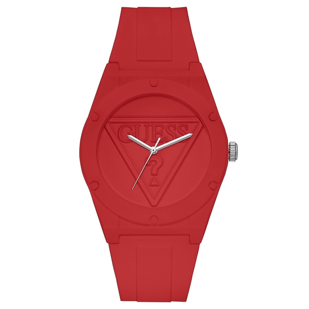 GUESS UNISEX Retro Pop Red Silicone Watch